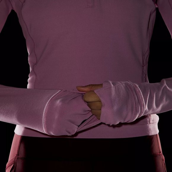 It's Rulu Run Cropped 1/2 Zip (Pink Taupe) - Picture 6 of 10